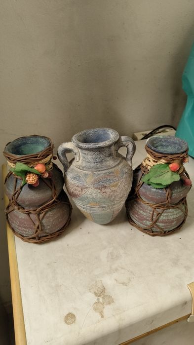 Conjunto vasos cerâmicos