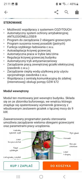 Wydajna Pompa ciepła powietrzna split Excelia AI Tri Duo 14 kW 400 V