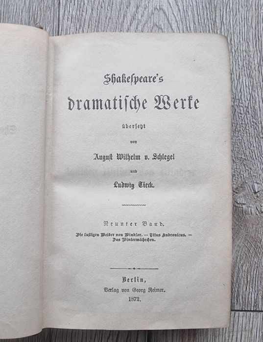 Stara Ksiazka William Shakespeare