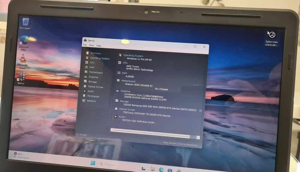 HP Compaq Presario CQ60-155EP AMD 64 Ultra Dual-Core +4GB RAM +SSD+W11