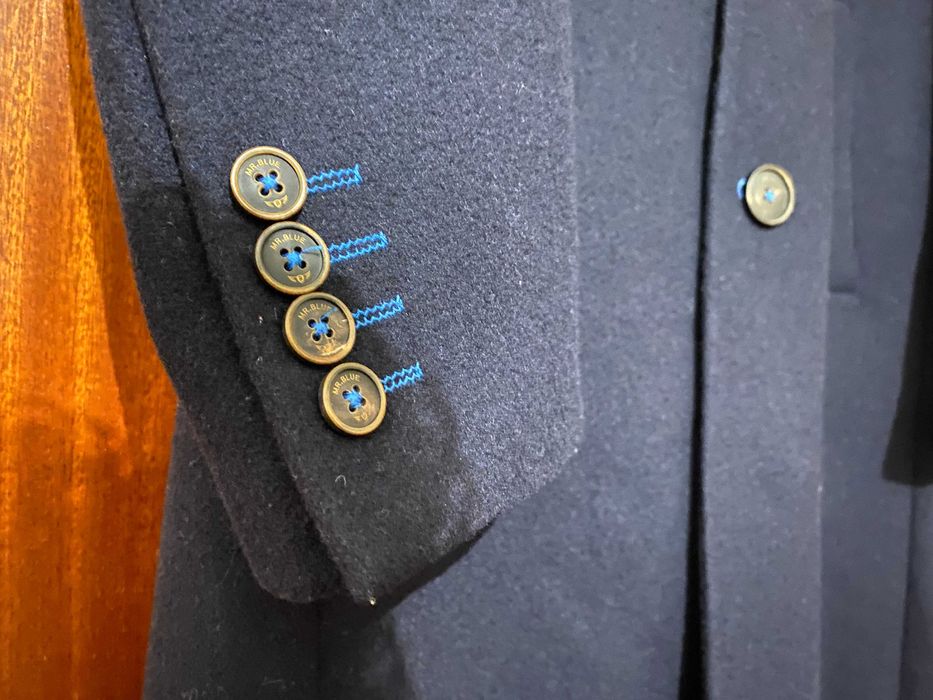 Sobretudo Azul usado, como novo - Mr. Blue