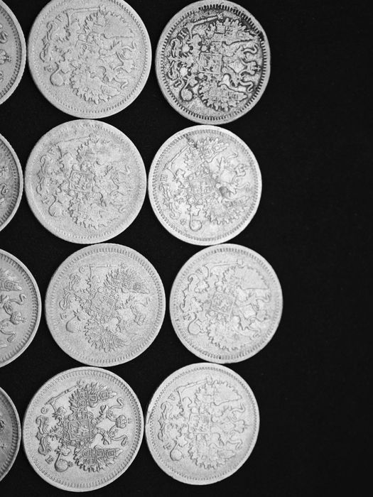 Царские серебряные монеты 10 коп-1901-1915 г.(13шт)Цена за Все!