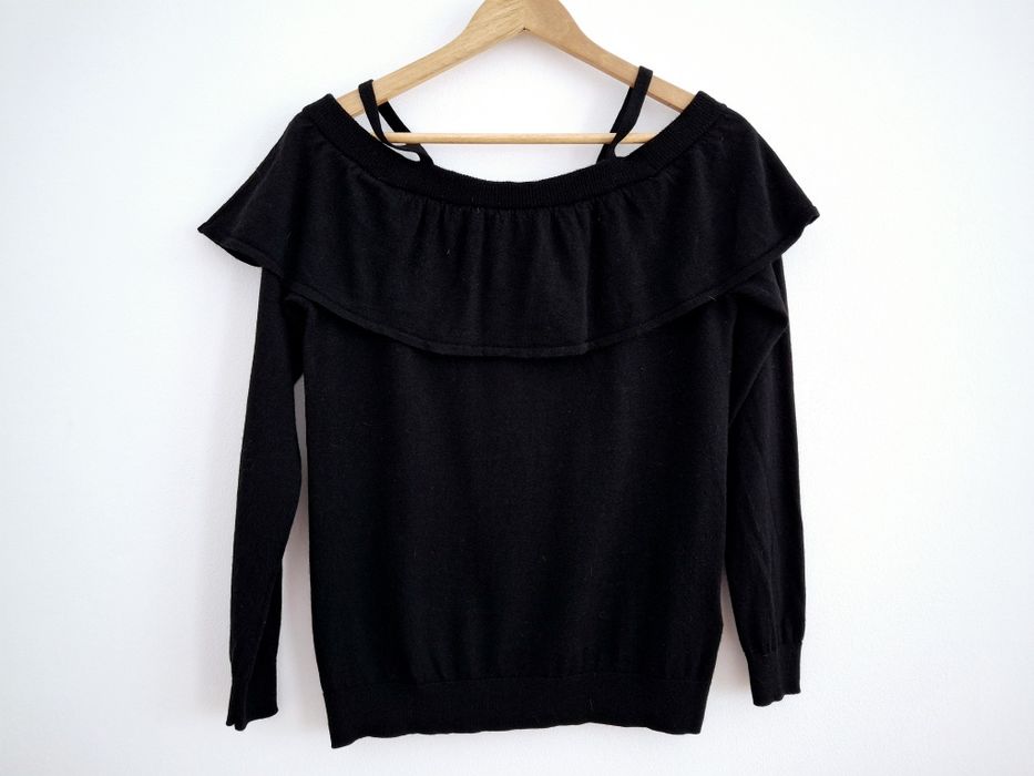 Little Remix sweter 100% wełna merino premium odkryte ramiona