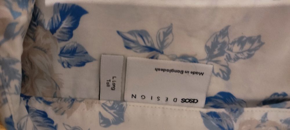 Dłuższa koszula Asos bawełna kołnierzyk