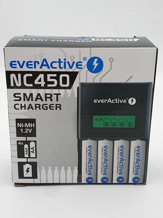 Ładowarka akumulatorków Ni-MH R6/AA, R03/AAA everActive NC-450