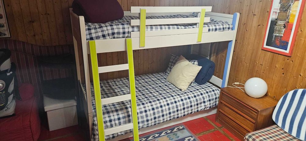Beliche criança com gavetão + Cómoda 6 gavetas com fraldário amovível