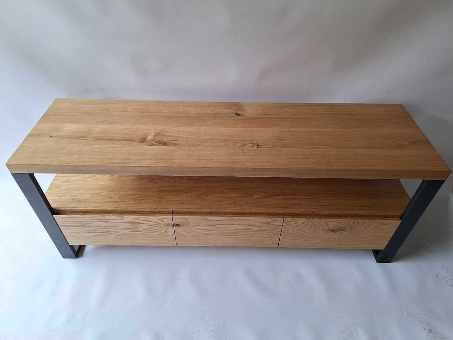 Szafka RTV dębowa LOFT 200X40X54