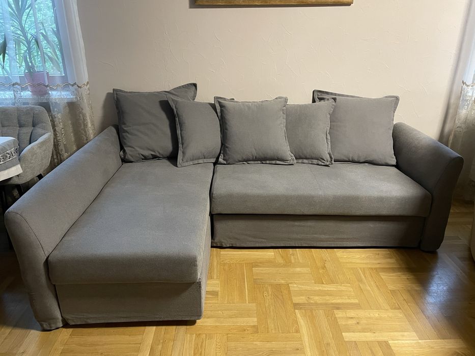 Narożnik HOLMSUND Ikea szary dwustronny