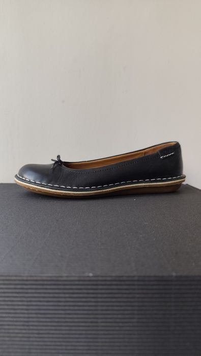 Skórzane balerinki Clarks Artisan 37 czarne, wkładka 23,5 cm