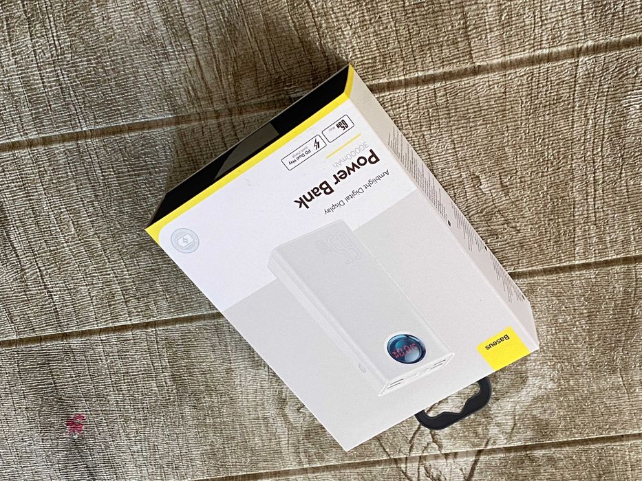 Повербанк Baseus Amblight 30000mAh 65W White оригинал powerbank