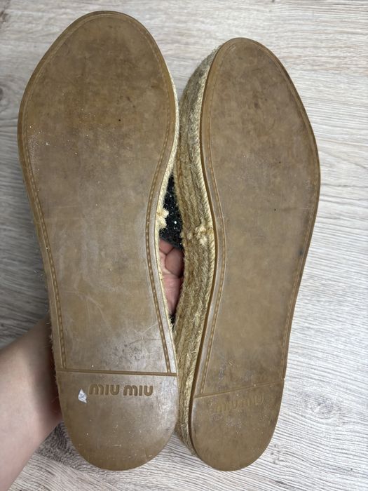 Klapki sandały espadryle na platformie Miu Miu 42 damskie