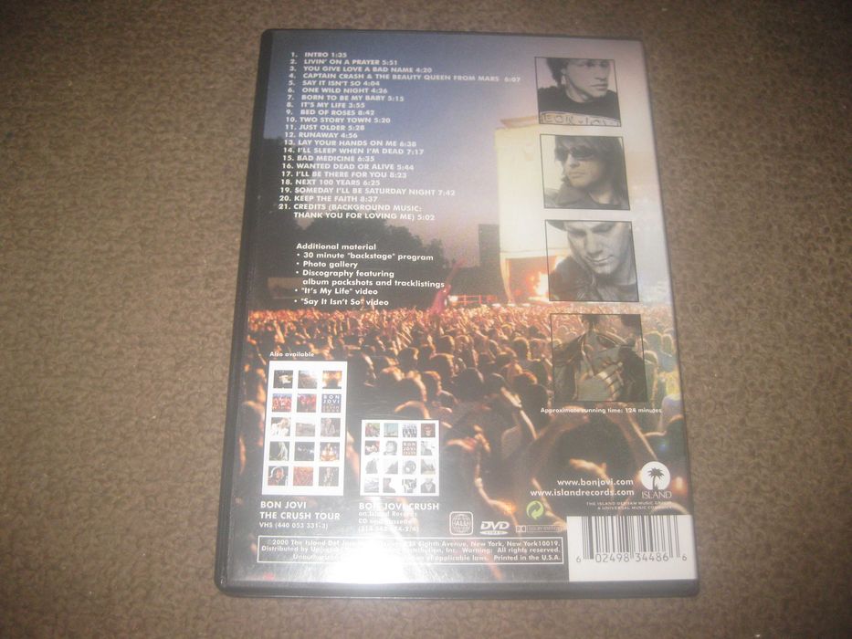 DVD dos Bon Jovi "The Crush Tour"
