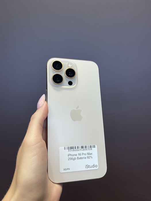 iPhone 16 Pro Max 256GB Pustynny - bateria 92% - gwarancja 12 mies. - rozliczenie starego iPhone’a