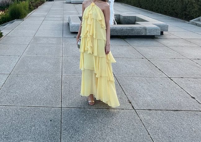 Maślano żółta Butter yellow sukienka na wesele