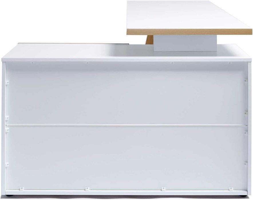 Biurko narożne Jahnke 140 x 110 x 76 cm białe Club C 145 E