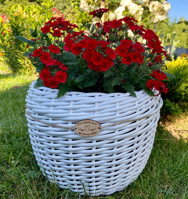 Кашпо з штучного ротангу, корзина, ротанг , горщик, кашпо