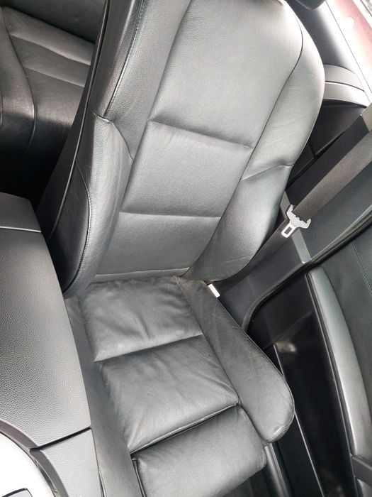 skóra sportsize kubelki czarna skóra sedan bmw e60 grzane