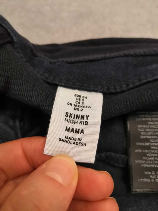 Jeansy ciążowe H&M