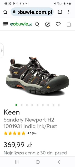 Sandały Keen 31 i 36