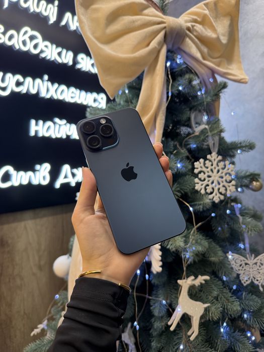 Used IPHONE 15Pro Max 512 Blue Titanium Neverlock Костюшка,5 igrand