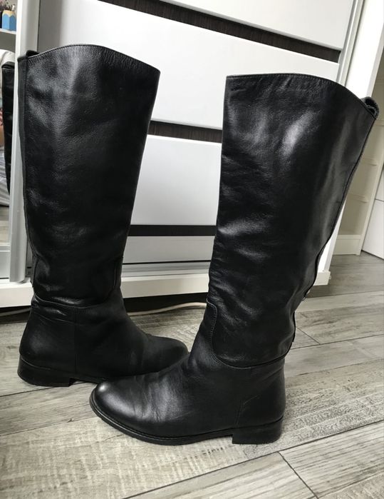 Кожа сапоги осень