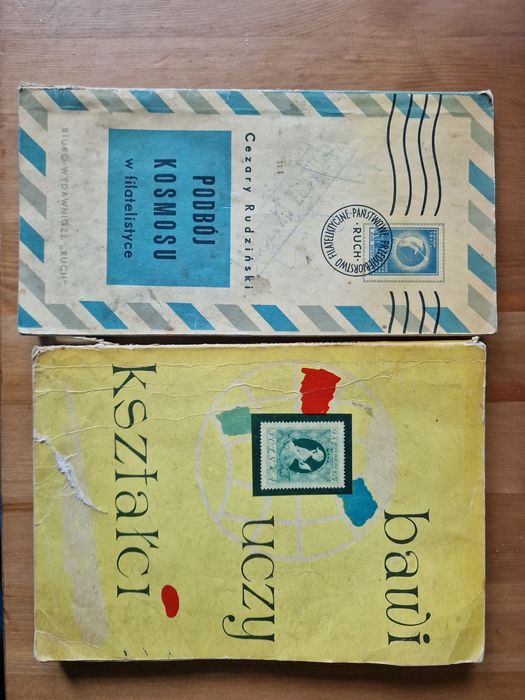 Ksiazki o filatelistyce, znaczkach "Znaczek bawi" i "Podbój kosmosu""