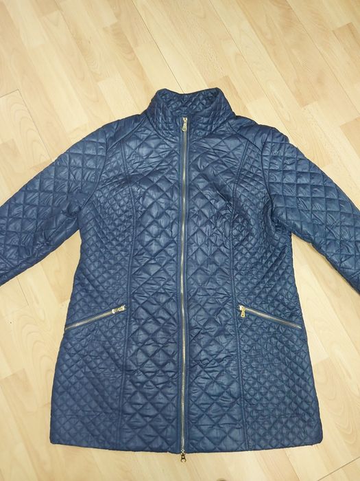 Granatowa kurtka damska wiosna jesień  dłuższa 42 44 2xl xl