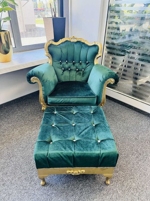 Elegancki komplet w kolorze butelkowej zieleni