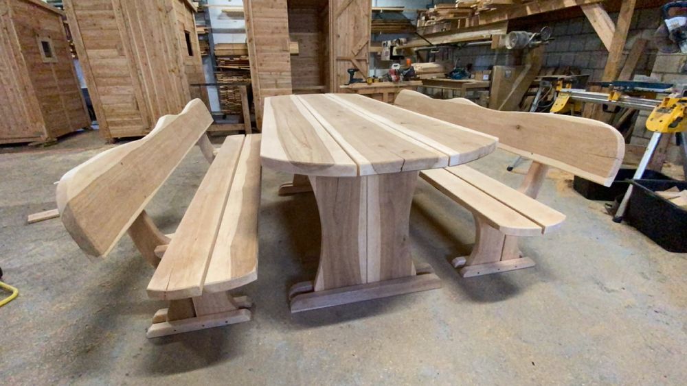 Stół ogrodowy ławki komplet ogrodowy