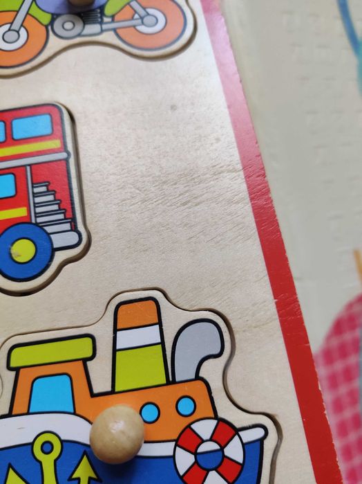 Дерев'яна рамка-вкладиш , пазли Viga Toys Транспорт