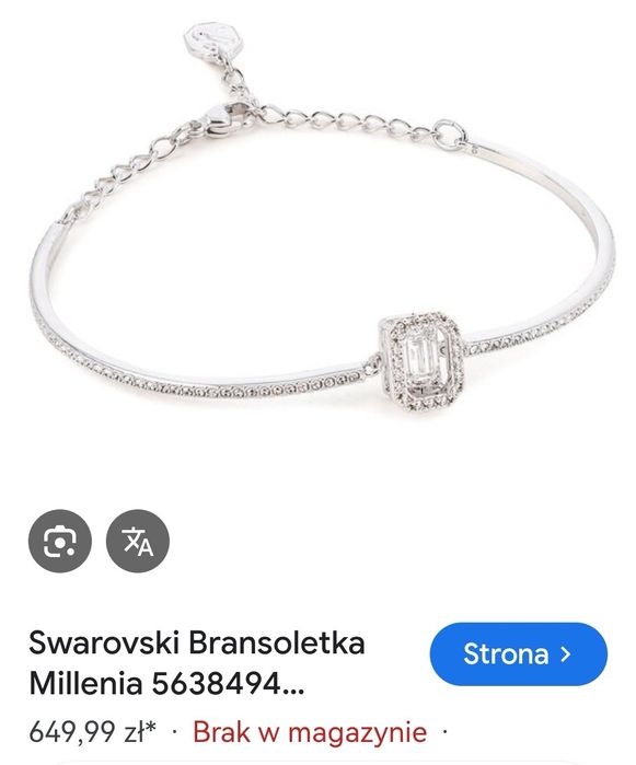 Swarovski Nowa bransoletka srebro kryształki