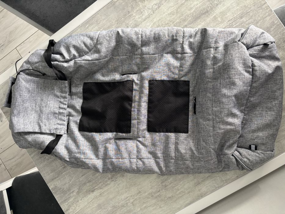 Кокон конверт сірий чорний abc design зимовий