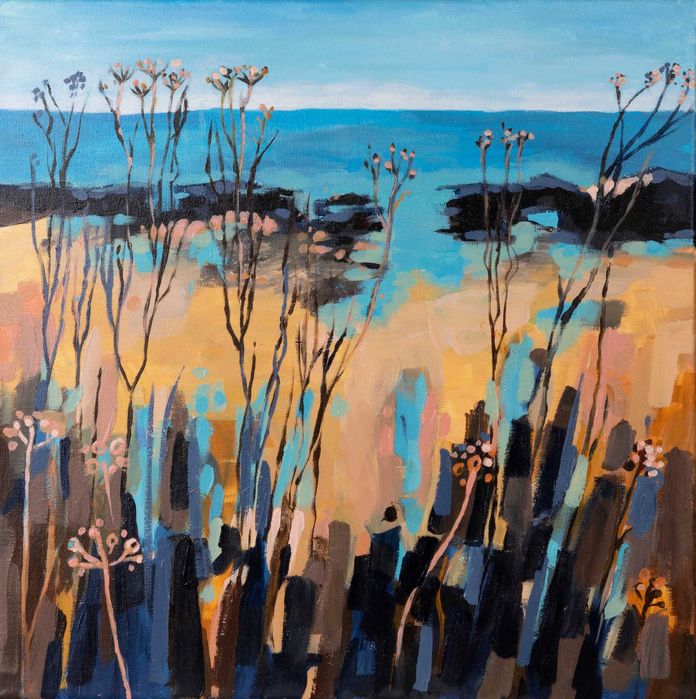 Obraz akrylowy pejzaż, krajobraz 39x39 cm ręcznie malowany