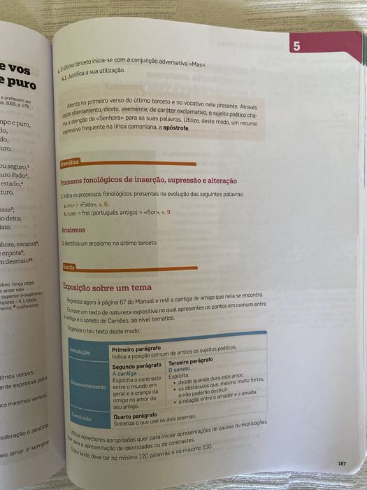 Manual “Entre Palavras” Português 10.° Ano - ASA