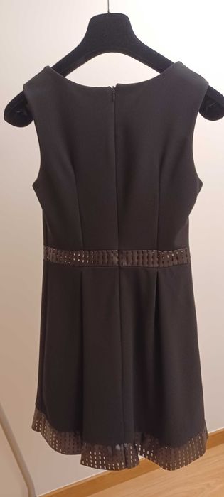 Vestido midi Dioxide preto