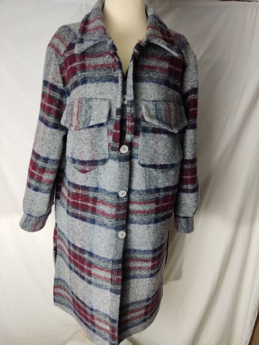 Kurtka koszulowa nowa , płaszcz w kratkę M/L od Igły i Fantazji