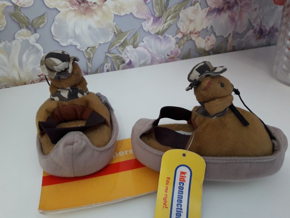 Тапочки детские мишки рыбаки