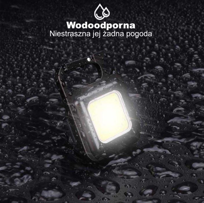 Kieszonkowa Latarka Brelok LED COB Warsztatowa Mocna