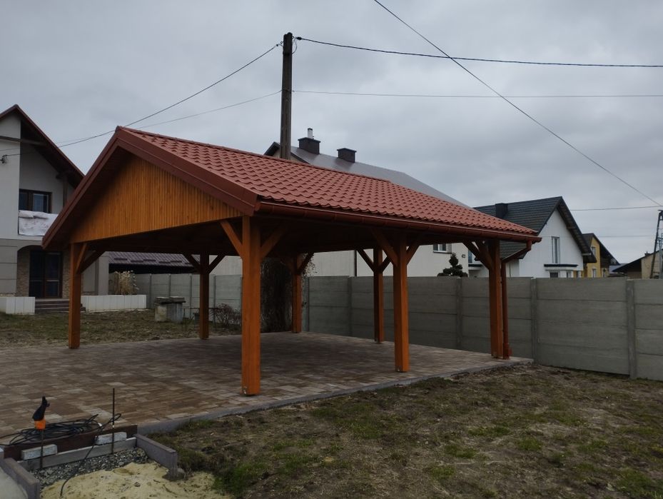 Wiaty garażowe .