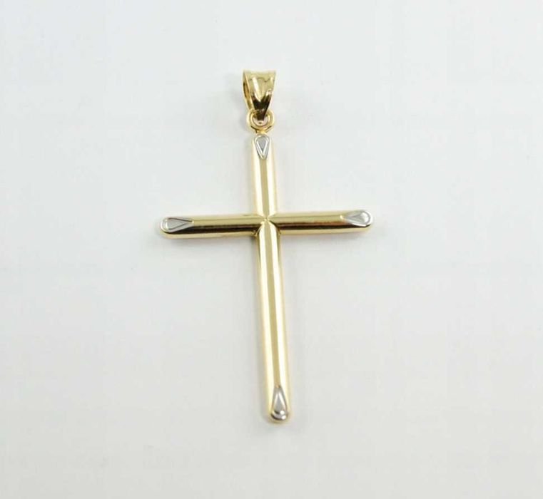 ELEGANCKI Złoty Krzyżyk Krzyż ZŁOTO pr.585 NA PREZENT