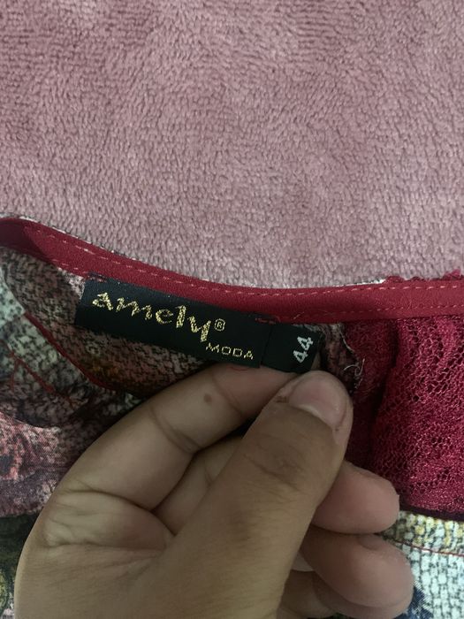 Amely Blouse, Size 44, Gray with Multicolor Floral Pattern64737771937154121