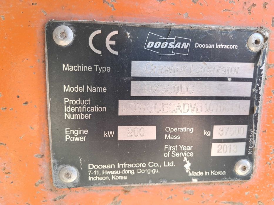 Koparka gąsienicowa Doosan DX380LC-3