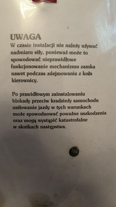 Blokada kierownicy samochodu Hercules H3000