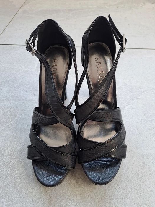 Ralph Lauren buty na obcasie rozm. 40 9B na koturnie skórzane