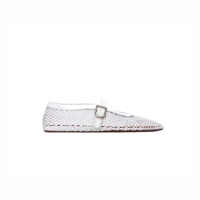 Балетки ALAIA Women's Ballet Flats In Fishnet White