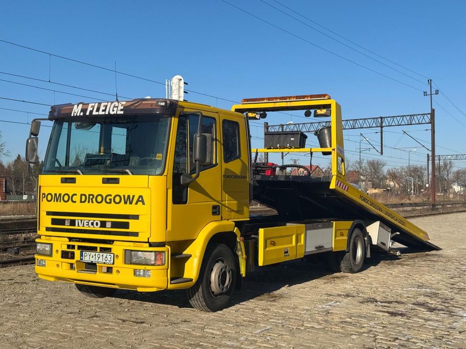 Iveco Eurocargo ML120  ADAC, OMARS, platforma, wyciągarka 20T, hak, widelec, pneumatyka