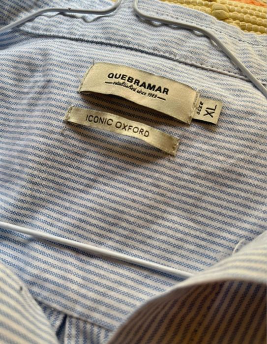 Camisa Quebramar riscas azuis e brancas xl