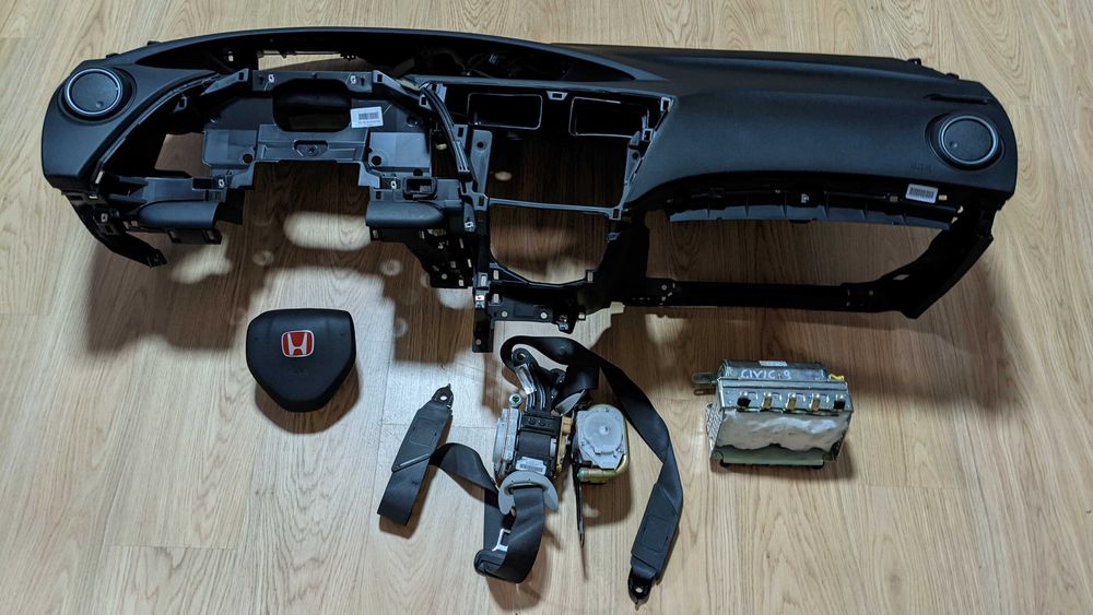 Conjunto Kit Airbags Honda Civic Tablier Original Completo Figueiredo