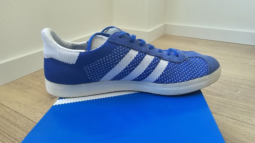 ADIDAS Gazelle Primeknit 46 2/3 Azul/Branco