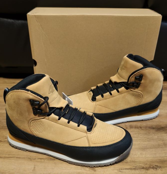 Sneakersy Męskie Skórzane Za Kostkę 4F Rozmiar 45 - 29 cm